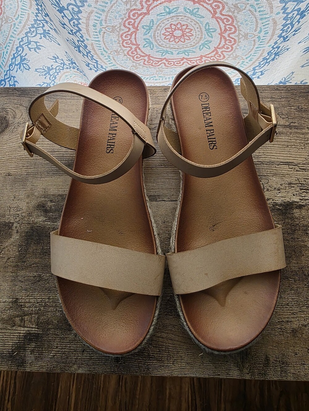 Dream Pairs Ankle Strap Espadrille Sandals – Women’s Size 7.5 – EUC